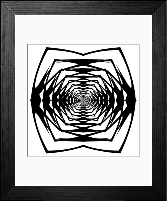 Framed Print : An abstract created by applying fractal mirroring to the symbol for Infinity Framed Print : An abstract created by applying fractal mirroring to the symbol for Infinity
