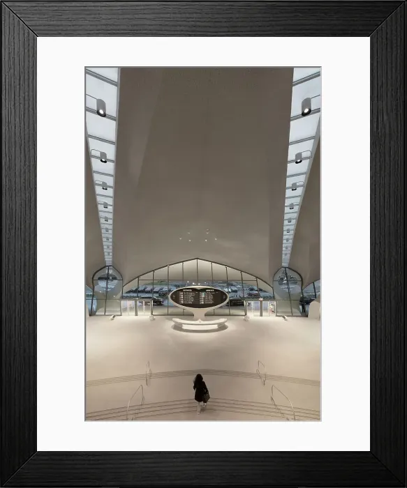Framed Print : Featured architecture at the TWA Hotel in JFK Airport, NY Framed Print : Featured architecture at the TWA Hotel in JFK Airport, NY