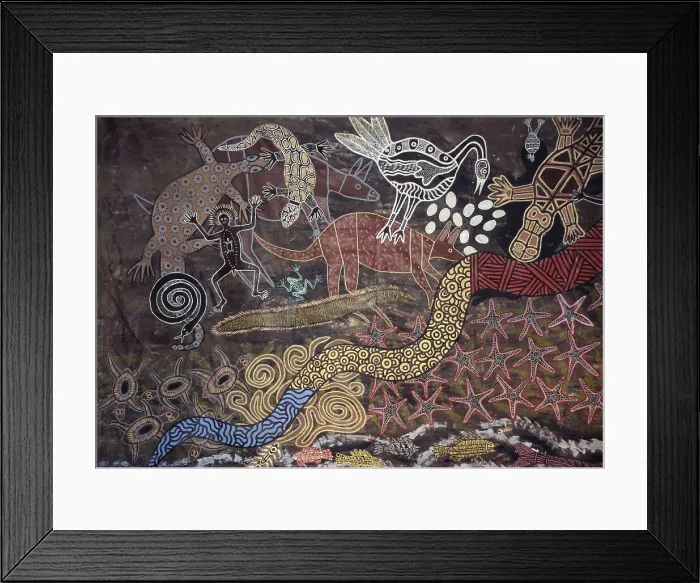 Framed Print : Aboriginal Wall Painting, Australia