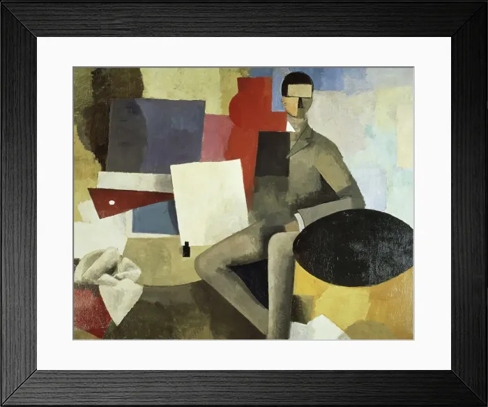 Framed Print : Man Seated by Roger de la Fresnaye