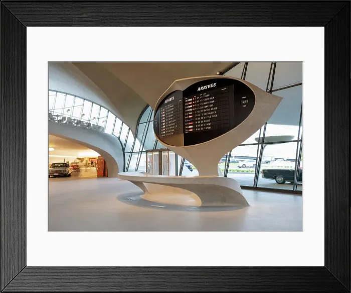 Framed Print : Featured architecture at the TWA Hotel in JFK Airport, NY