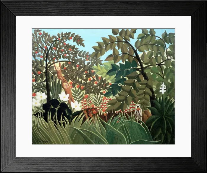 Framed Print : Exotic Landscape by Henri Rousseau Framed Print : Exotic Landscape by Henri Rousseau