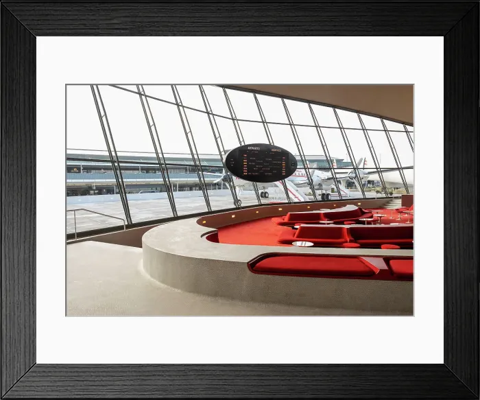 Framed Print : Featured architecture at the TWA Hotel in JFK Airport, NY Framed Print : Featured architecture at the TWA Hotel in JFK Airport, NY
