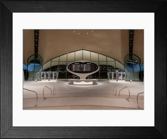 Framed Print : Featured architecture at the TWA Hotel in JFK Airport, NY Framed Print : Featured architecture at the TWA Hotel in JFK Airport, NY
