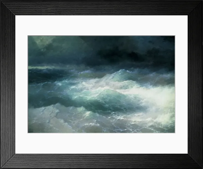 Framed Print : Between the Waves by Ivan Aivazovsky