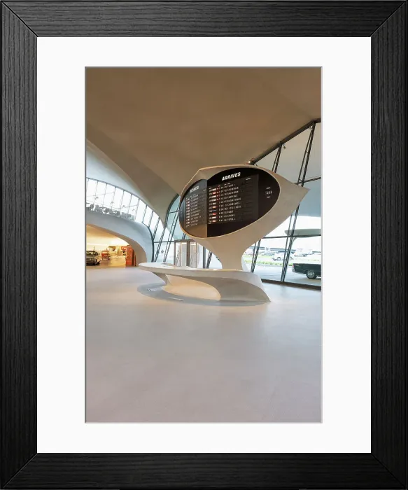 Framed Print : Featured architecture at the TWA Hotel in JFK Airport, NY