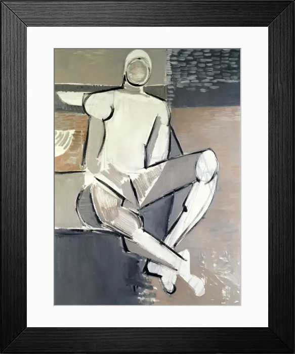 Framed Print : Seated Man by Diana Ong Framed Print : Seated Man by Diana Ong