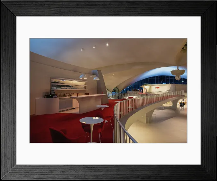 Framed Print : Featured architecture at the TWA Hotel in JFK Airport, NY Framed Print : Featured architecture at the TWA Hotel in JFK Airport, NY