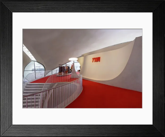 Framed Print : Featured architecture at the TWA Hotel in JFK Airport, NY Framed Print : Featured architecture at the TWA Hotel in JFK Airport, NY