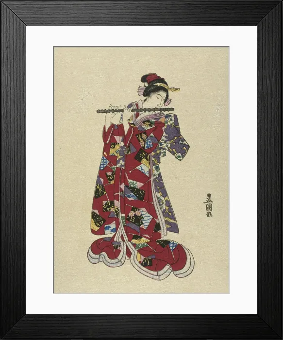 Framed Print : Yokobue by Toyokuni Framed Print : Yokobue by Toyokuni