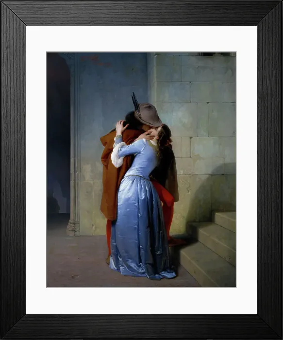 Framed Print : The Kiss by Francesco Hayez Framed Print : The Kiss by Francesco Hayez