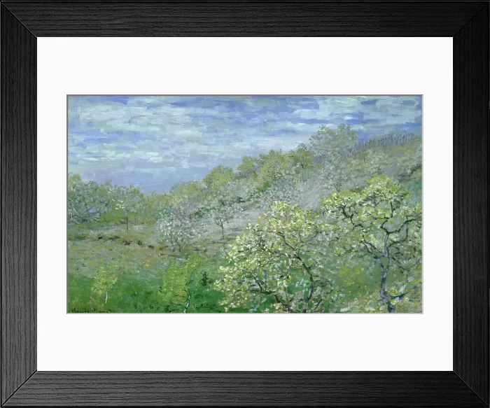 Framed Print : Trees in Bloom by Claude Monet