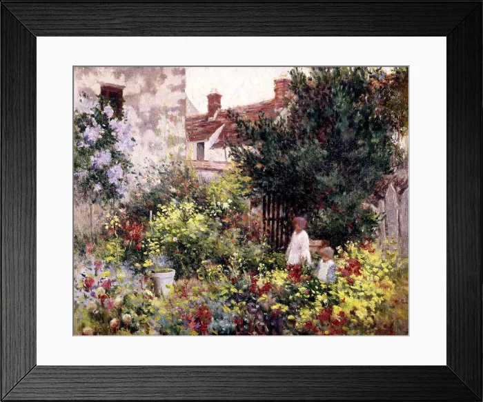 Framed Print : In the Garden by Pissarro Framed Print : In the Garden by Pissarro
