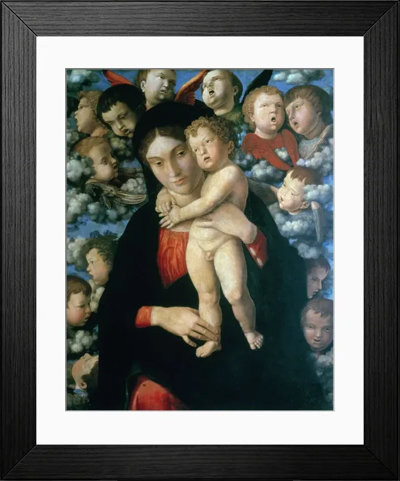 Framed Print : Madonna and Child with Cherubs by Mantegna Framed Print : Madonna and Child with Cherubs by Mantegna