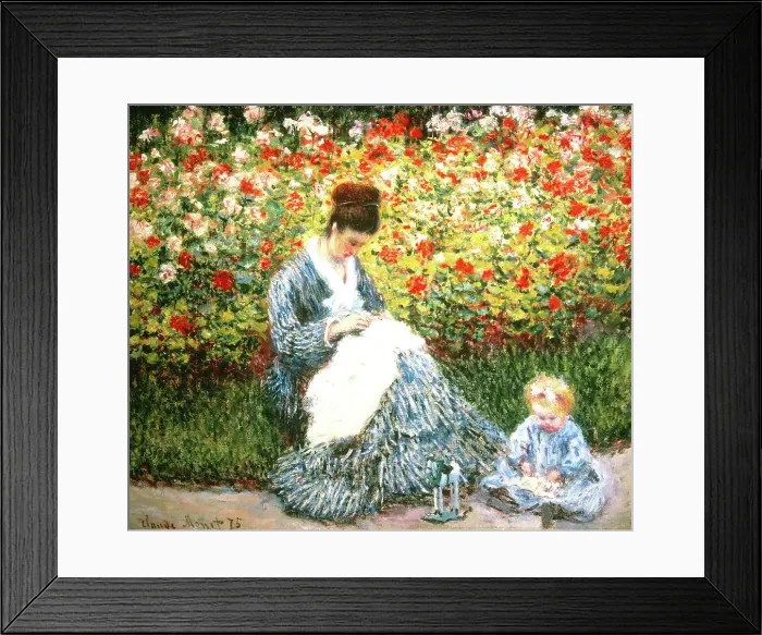 Framed Print : Madame Monet and Child by Claude Monet Framed Print : Madame Monet and Child by Claude Monet