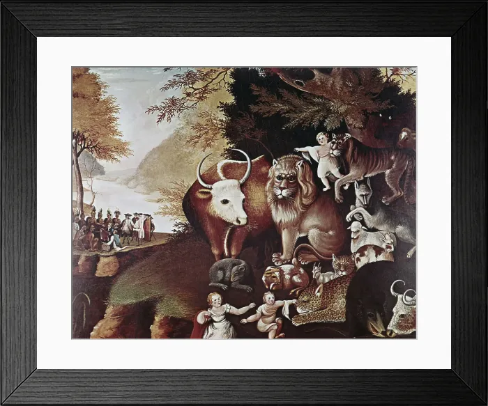 Framed Print : The Peaceable Kingdom Edward Hicks (1780-1849 American) Framed Print : The Peaceable Kingdom Edward Hicks (1780-1849 American)