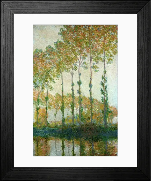 Framed Print : Poplars on the Epte by Claude Monet