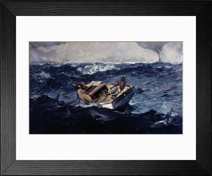 Framed Print : Gulf Stream by Homer