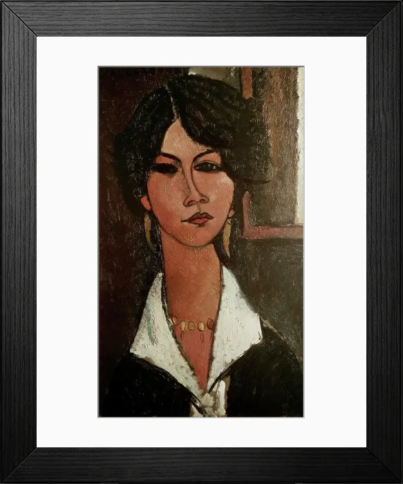 Framed Print : The Algerian Almaisa 1917 Amedeo Modigliani (1884-1920 Italian) Framed Print : The Algerian Almaisa 1917 Amedeo Modigliani (1884-1920 Italian)
