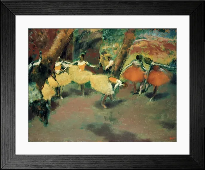 Framed Print : Before the Performance by Edgar Degas
