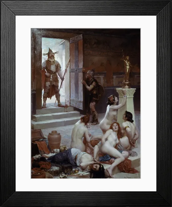 Framed Print : Spoils Of The Battle 1893 Paul Joseph Jamin (1853-1903 French) Oil On Canvas