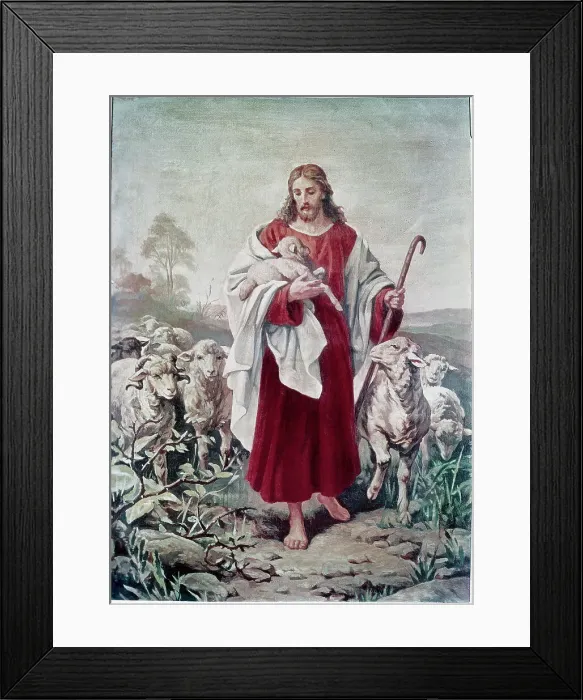 Framed Print : The Good Shepherd by Plockhorst Framed Print : The Good Shepherd by Plockhorst