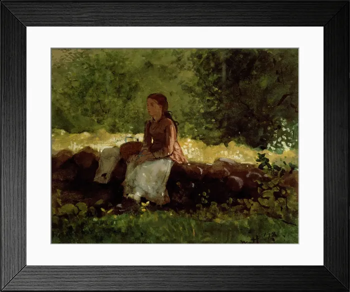 Framed Print : On The Fence by Homer Framed Print : On The Fence by Homer