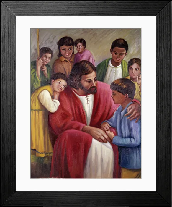 Framed Print : Christ and the Children of All Races by Bianchini Framed Print : Christ and the Children of All Races by Bianchini