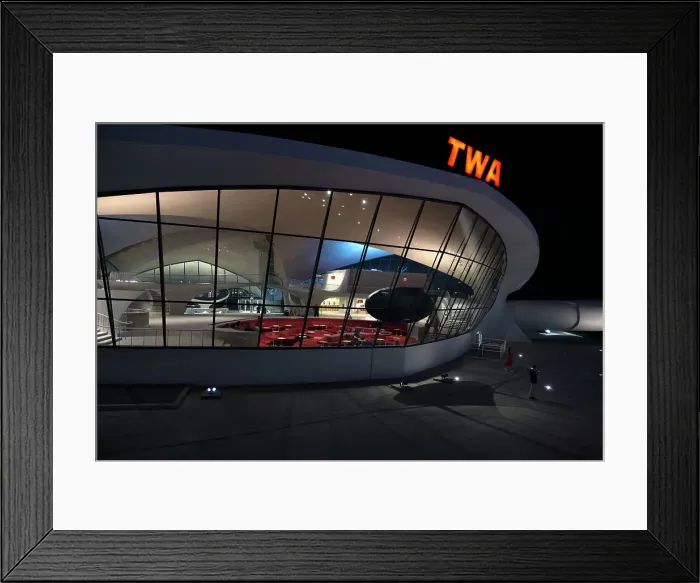 Framed Print : Featured architecture at the TWA Hotel in JFK Airport, NY Framed Print : Featured architecture at the TWA Hotel in JFK Airport, NY