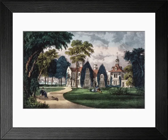 Framed Print : Sunnyside - On The Hudson Currier & Ives (1834-1907 American) Framed Print : Sunnyside - On The Hudson Currier & Ives (1834-1907 American)