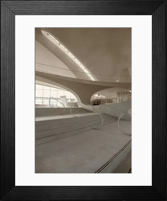Framed Print : Featured architecture at the TWA Hotel in JFK Airport, NY