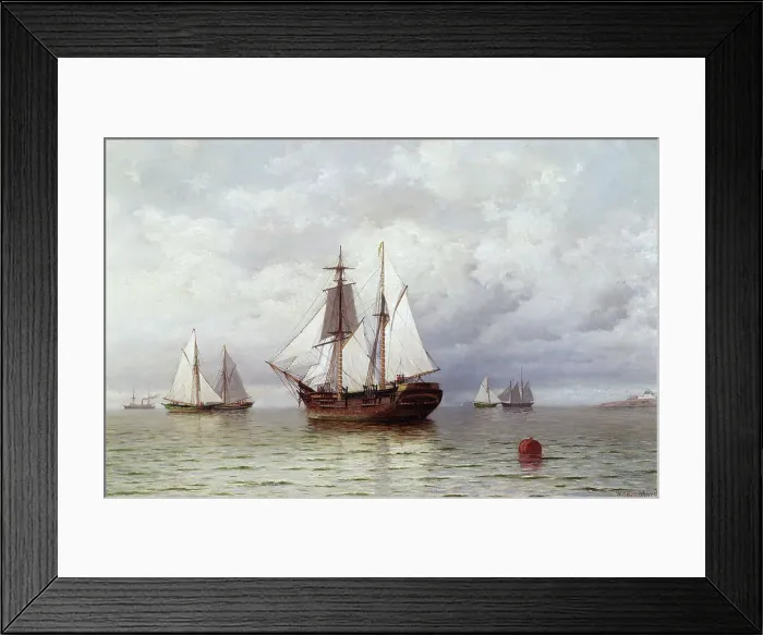 Framed Print : Outward Bound Whaler by Bradford