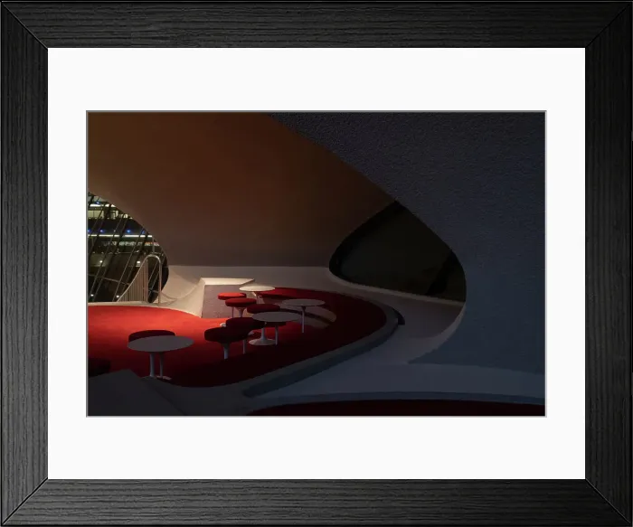 Framed Print : Featured architecture at the TWA Hotel in JFK Airport, NY