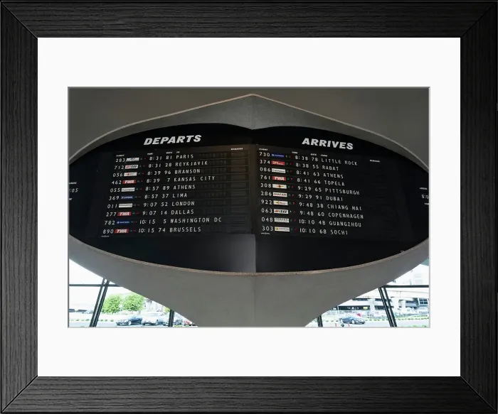 Framed Print : Featured architecture at the TWA Hotel in JFK Airport, NY