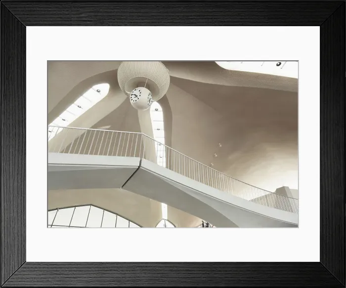 Framed Print : Featured architecture at the TWA Hotel in JFK Airport, NY