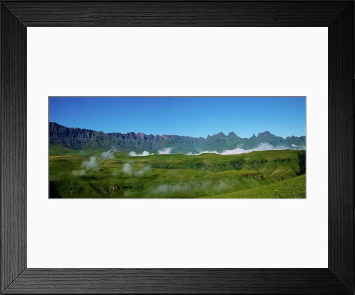 Framed Print : Drakensberg Scenery in the Cathedral Peak region of the Ukhahlamba Drakensberg Park