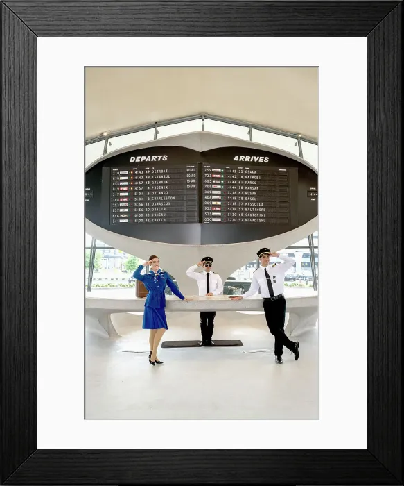 Framed Print : Featured architecture at the TWA Hotel in JFK Airport, NY