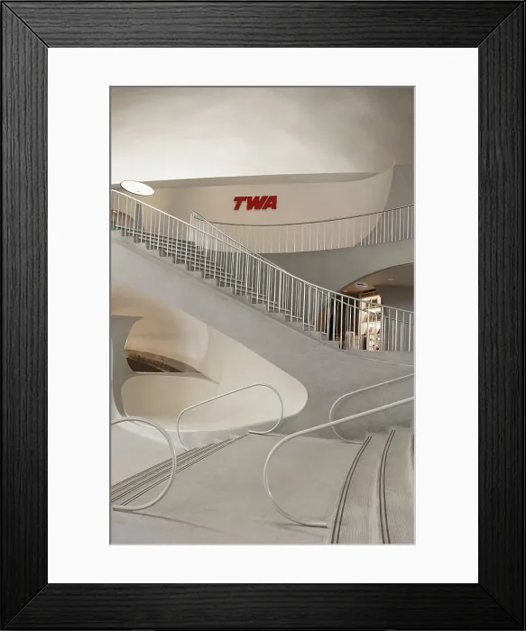 Framed Print : Featured architecture at the TWA Hotel in JFK Airport, NY Framed Print : Featured architecture at the TWA Hotel in JFK Airport, NY