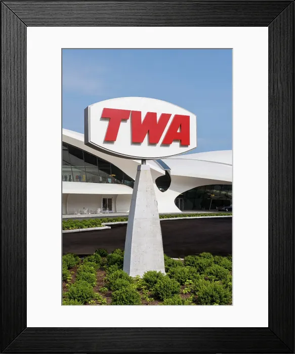 Framed Print : Featured architecture at the TWA Hotel in JFK Airport, NY Framed Print : Featured architecture at the TWA Hotel in JFK Airport, NY