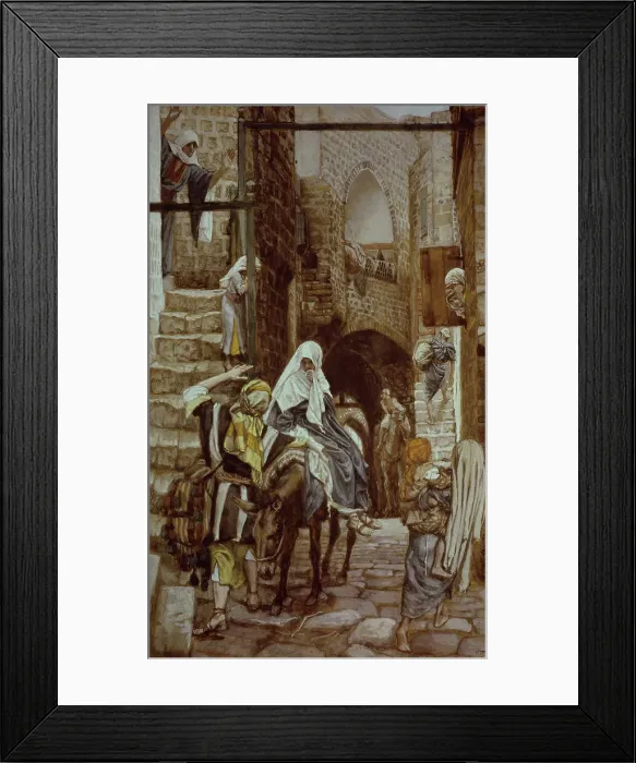 Framed Print : Joseph Seeks Lodging...by James J. Tissot Framed Print : Joseph Seeks Lodging...by James J. Tissot