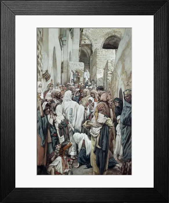 Framed Print : Healing of the Woman with... by James J. Tissot Framed Print : Healing of the Woman with... by James J. Tissot