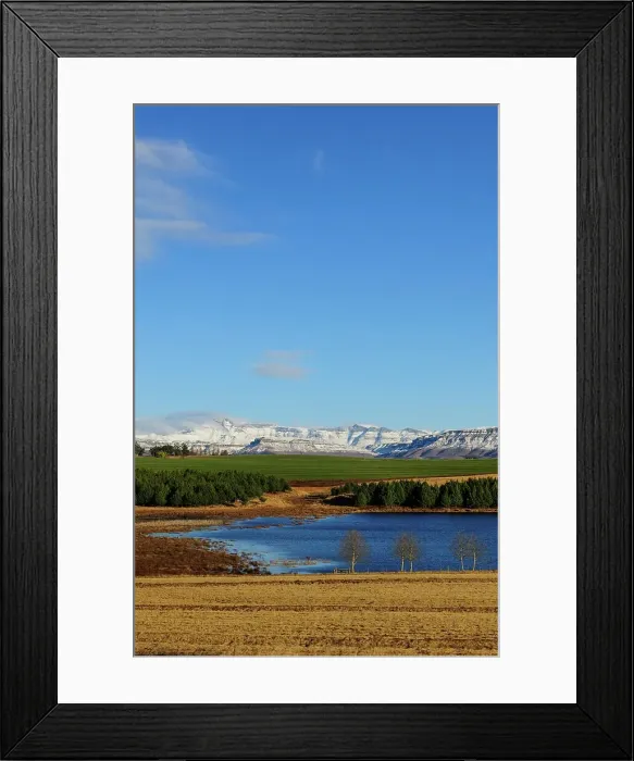 Framed Print : Scenery and Drakensberg Mountains on the P27-3 road near Nottingham Road KwaZulu Natal Midlands