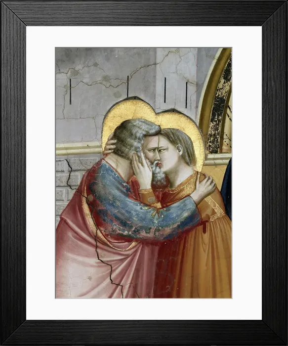 Framed Print : Meeting at the Golden Gate - Detail by Giotto Framed Print : Meeting at the Golden Gate - Detail by Giotto