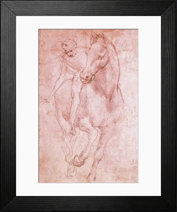 Framed Print : Horse & Rider by Leonardo da Vinci Framed Print : Horse & Rider by Leonardo da Vinci
