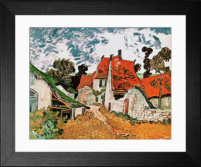 Framed Print : Village Street in Auvers by van Gogh Framed Print : Village Street in Auvers by van Gogh