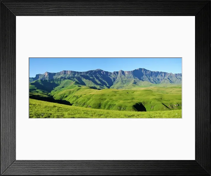 Framed Print : Drakensberg Scenery in the Cathedral Peak region of the Ukhahlamba Drakensberg Park Framed Print : Drakensberg Scenery in the Cathedral Peak region of the Ukhahlamba Drakensberg Park