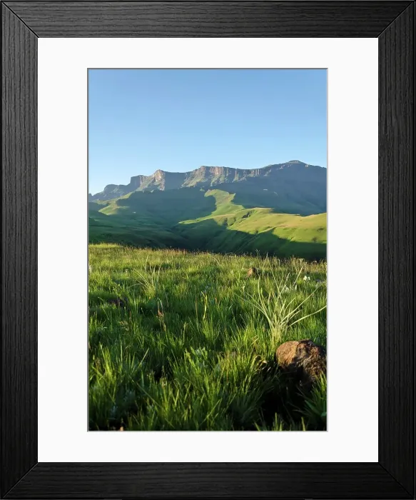 Framed Print : Drakensberg Scenery in the Cathedral Peak region of the Ukhahlamba Drakensberg Park Framed Print : Drakensberg Scenery in the Cathedral Peak region of the Ukhahlamba Drakensberg Park