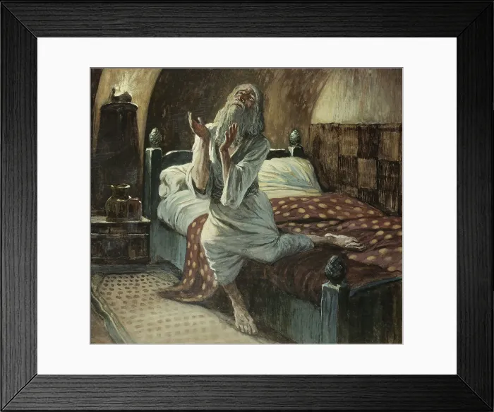 Framed Print : David Praying in the Night by Tissot