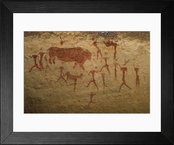 Framed Print : San (Bushman) Rock Art. Bamboo Hollow Framed Print : San (Bushman) Rock Art. Bamboo Hollow