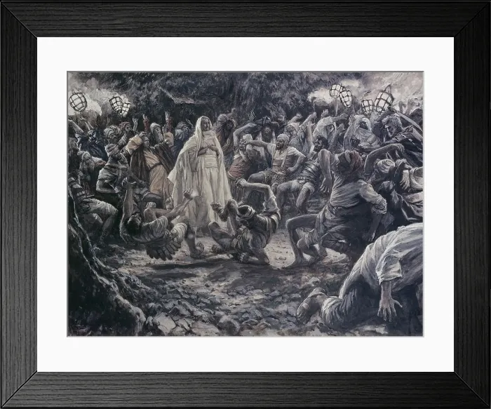 Framed Print : They Went Backward and Fell to the Ground by Tissot Framed Print : They Went Backward and Fell to the Ground by Tissot